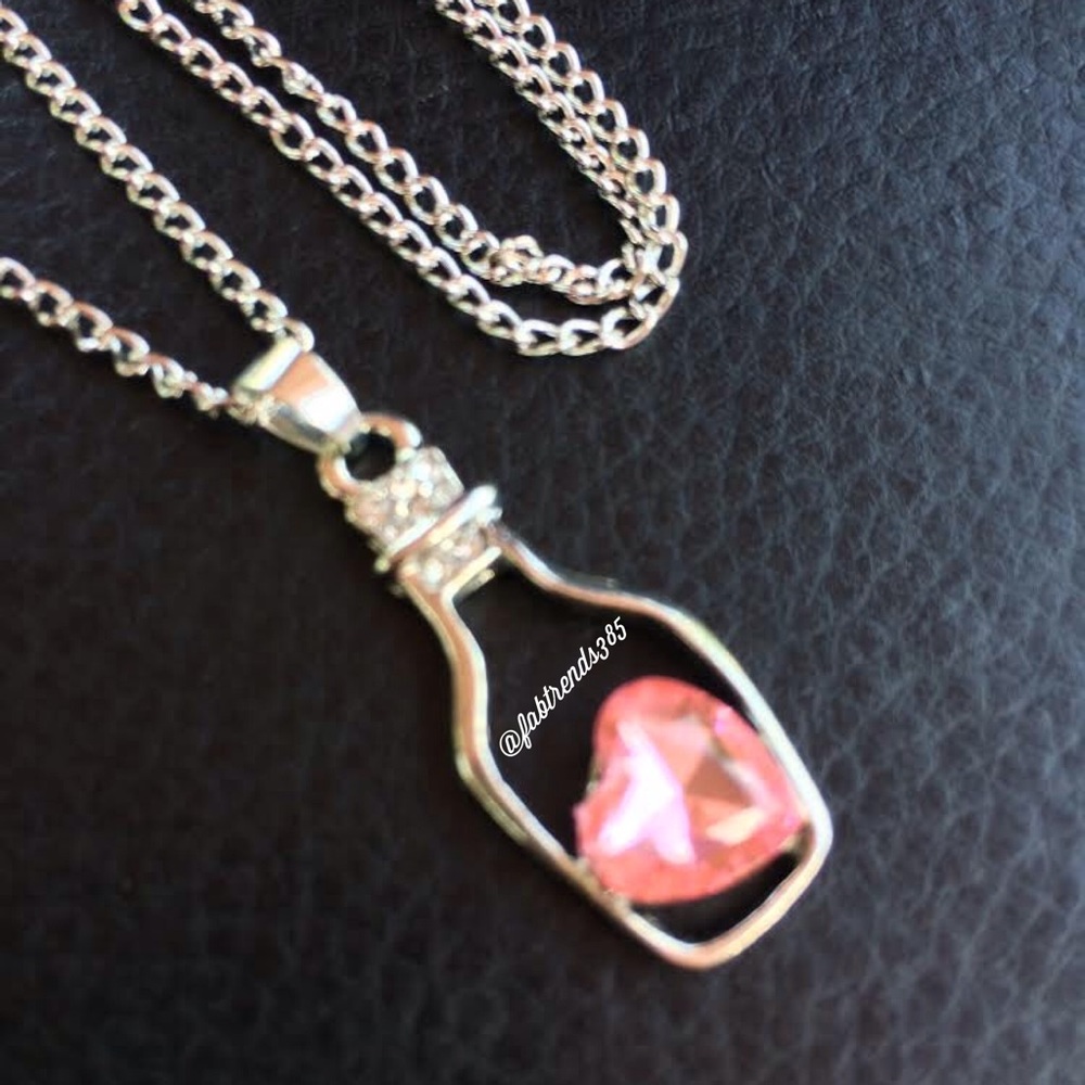 Heart In A Bottle Necklace - Picture 2 of 3